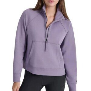 DKNY Women's Brooklyn Scuba Quarter-Zip Sweatshirt Size XL